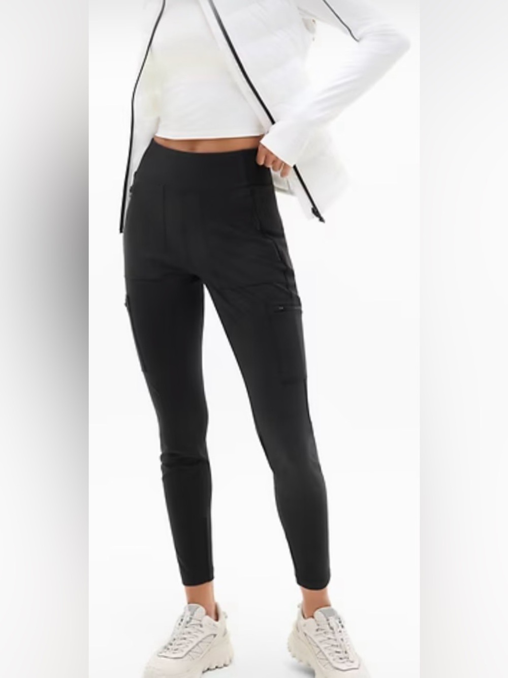 ATHLETA Headlands Hybrid Cargo Tight Leggings Pants Black Size 0